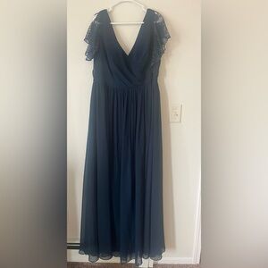 Azazie Dark Navy Zella Gown